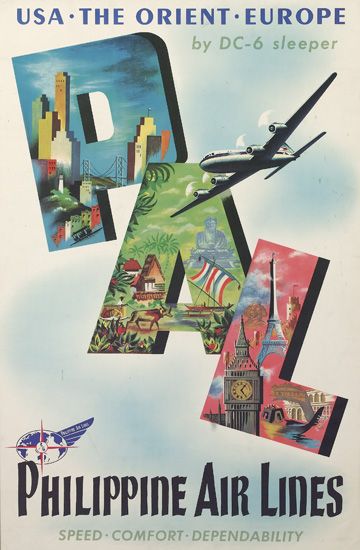 PAL, Philippine Air Lines, airplane, cityscape