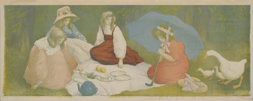 Group of women have a picnic