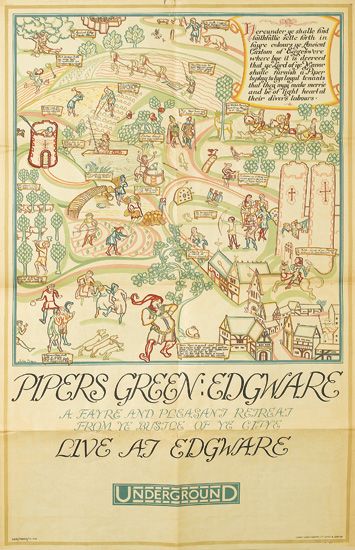 Pipers Green Edgware Live at Edgware Underground, route map