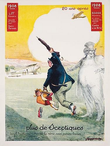 Plus de Sceptiques, yellow sky, man running