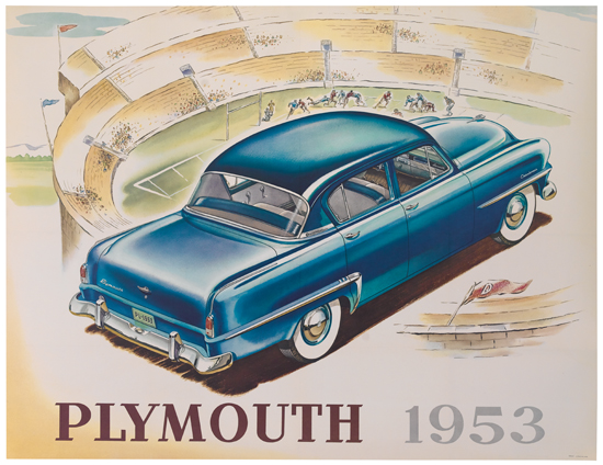Plymouth 1953, blue car