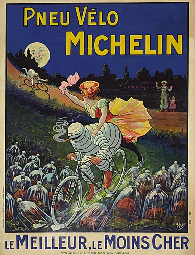 Pneu Velo Michelin Le Meilleur Le Moins Cher, woman in yellow, michelin man on bicycle