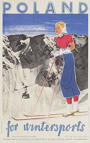 Poland for Wintersports, woman skiing