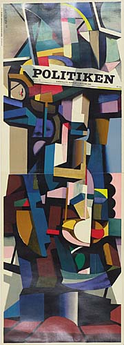 Politiken, abstract long poster