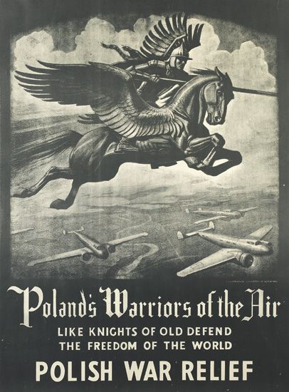 Poland’s Warriors of the Air, Polish War Relief, flying horse