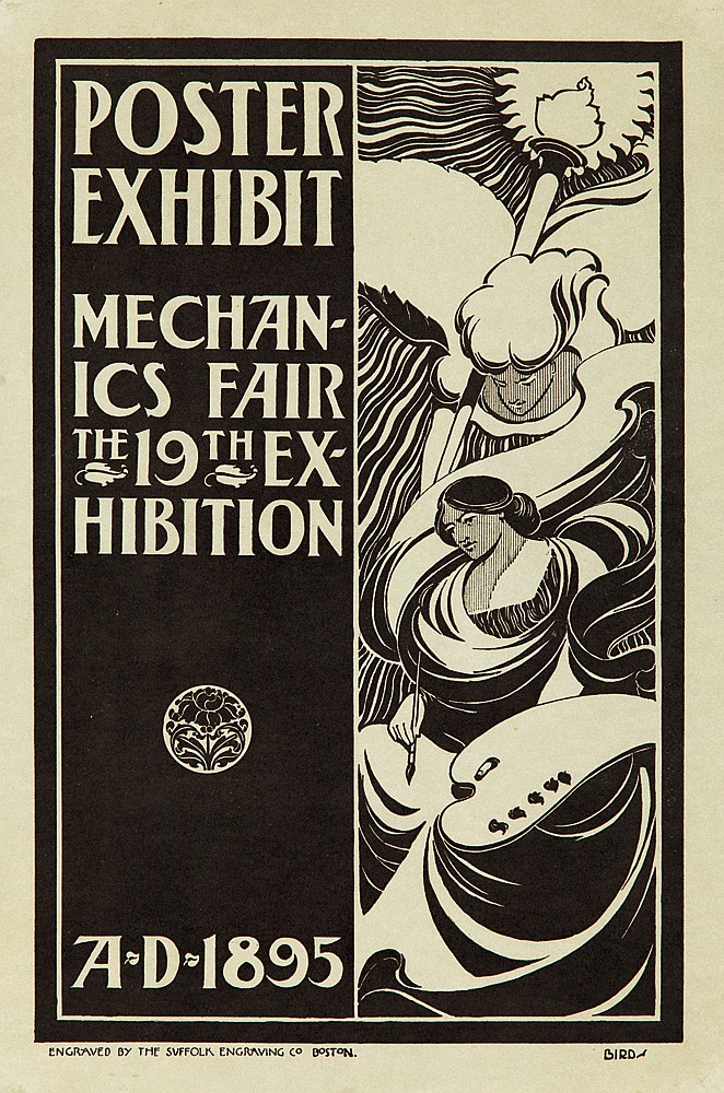 Poster Exhibit Mechanics Fair, black and white poster