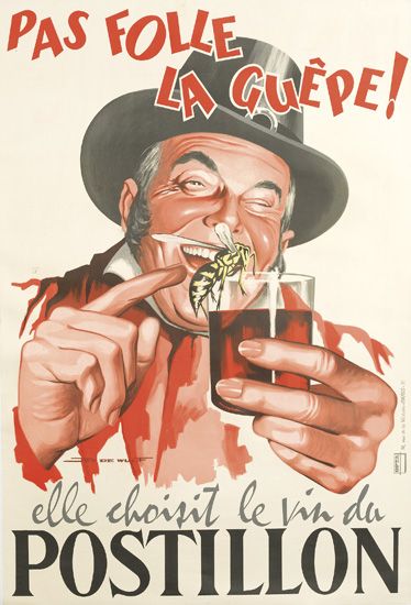 Pas Folle La Guepe, Postillon, bee and man in red