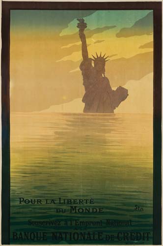 Lady Liberty at sunset