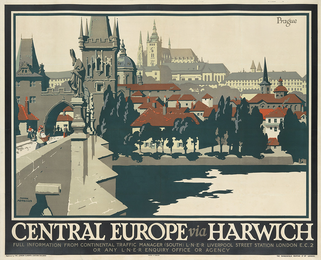 Central Europe via Harwich, castle