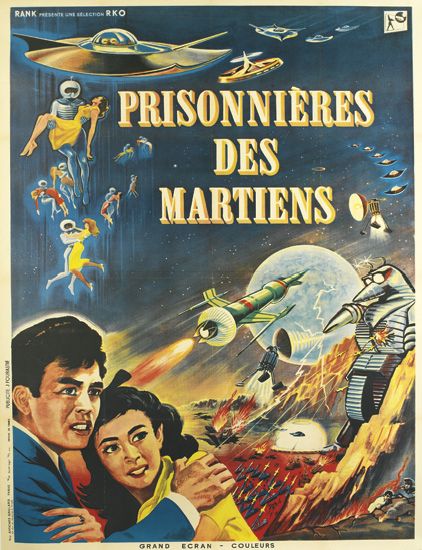 Prisonnieres des Martiens, blue poster