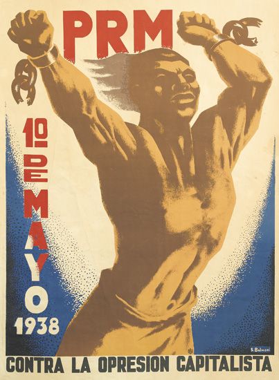 PRM, Contra La Opresion Capitalista, man with shackles