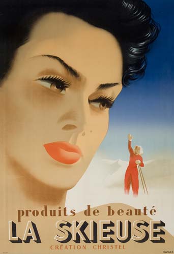 Produits de beaute La Skieuse, woman with red lips