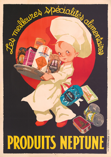 Produits Neptune, black poster, chef