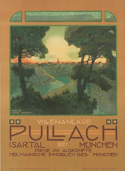 Pullach, brown poster, forest