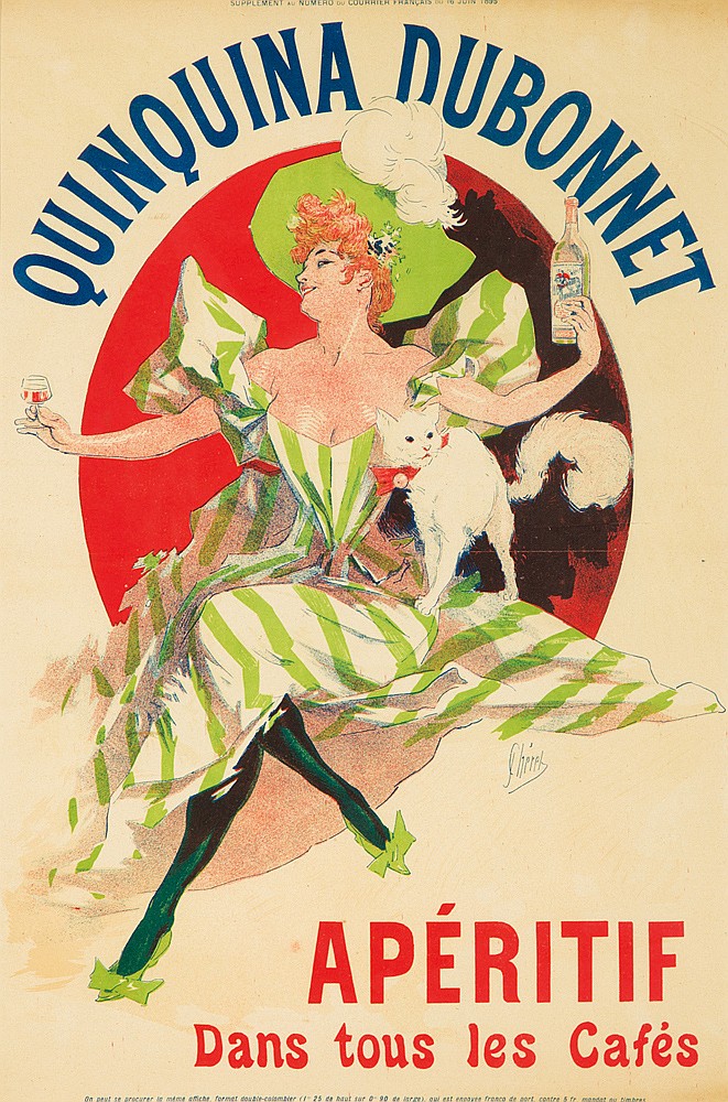 Quinquina Dubonnet Aperitif Dans tous les Cafes, woman in green