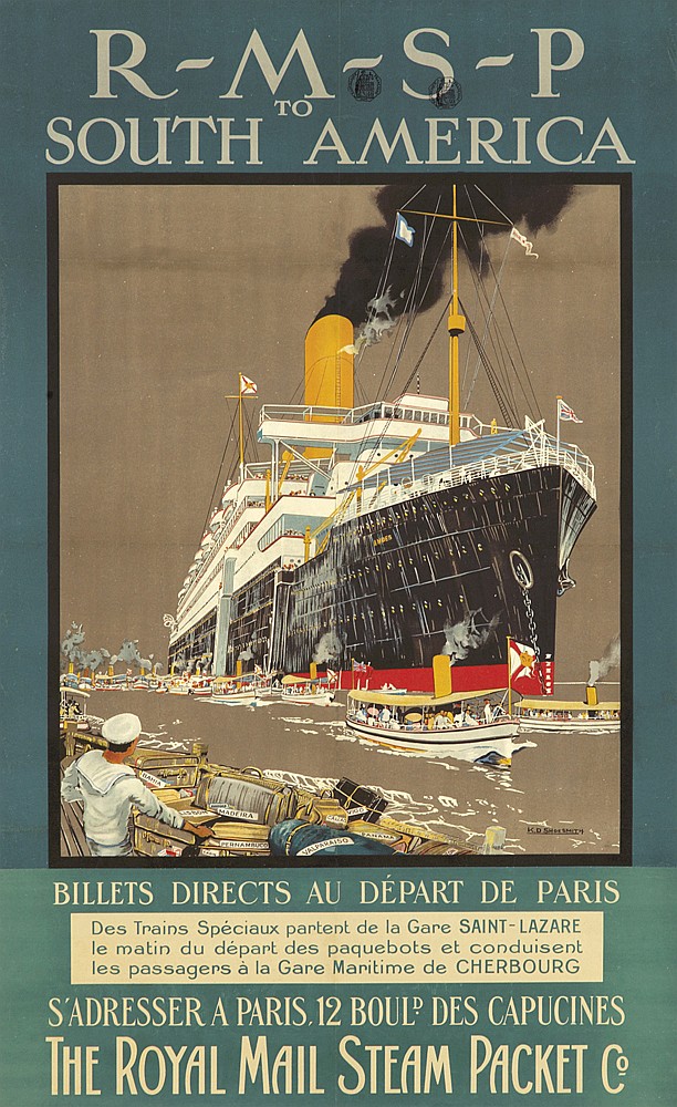 RMSP to South America, The Royal Mail Steam Packet, black ship