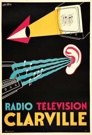 Radio Television Clarkville, black poster, music