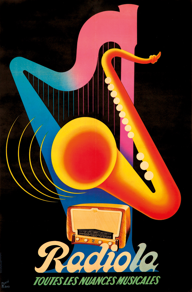 Radiola Toutes les Nuances Musicales, harp and saxophone