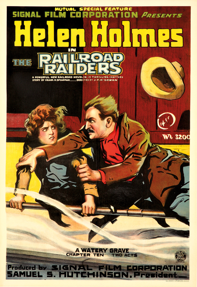 Helen Holmes in Railroad Raiders, couple