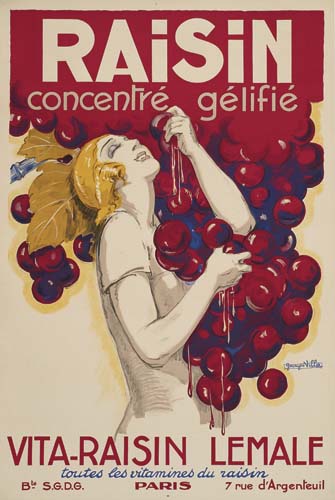 Raisin Concentre Gelifie Vita-Raisin Lemale, woman with grapes
