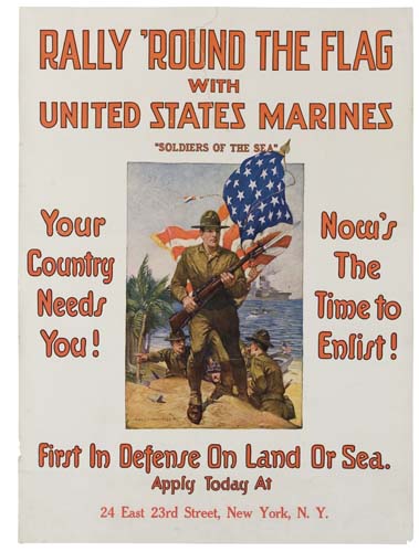 Rally ‘Round the Flag with United States Marines, soldier, star spangled banner