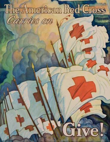 The American Red Cross, Give, red cross flags