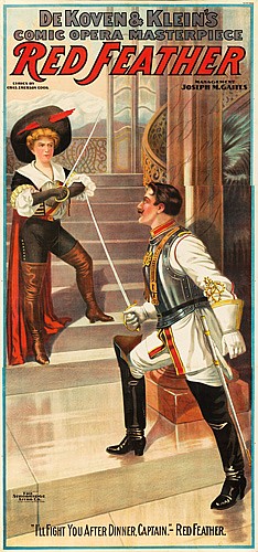 Red Feather Opera, long poster, duel
