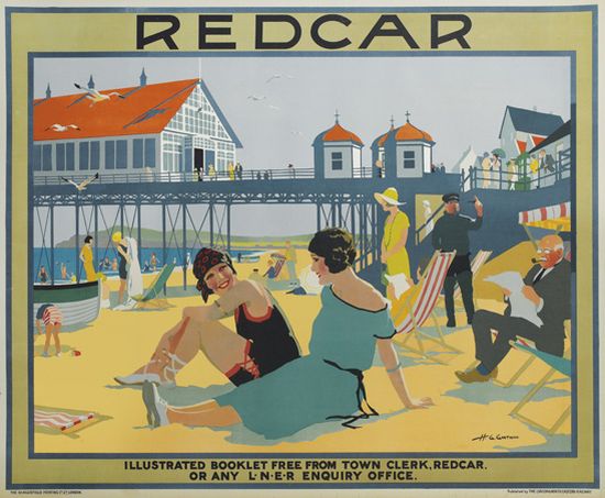 Redcar, women on the beach