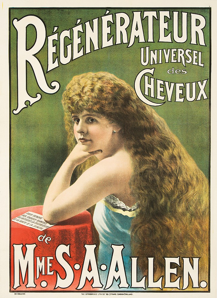 Regenerateur Universel des Cheveux, woman with long hair