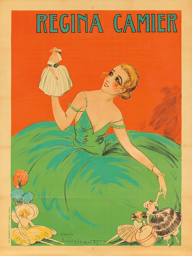 Regina Camie, woman in green, orange poster