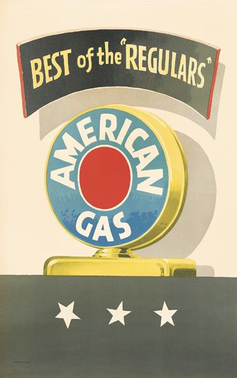 Best of the Regulars American Gas, blue sign
