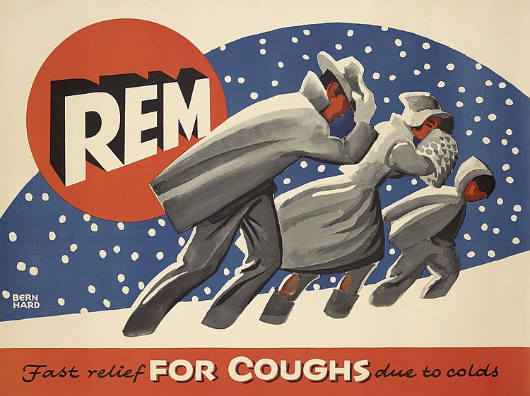 REM Fast Relief For Coughs, Due to Colds, family in the snow