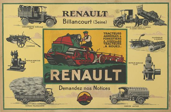 Renault Billancourt Seine, farm machines