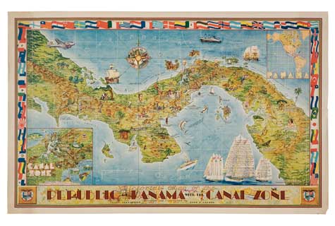 Republic of Panama Canal Zone, map