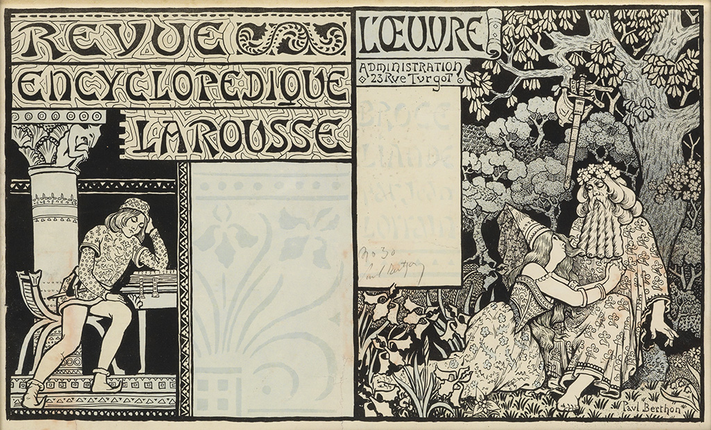 Revue Encyclopedique Larousse, man under a tree with a woman