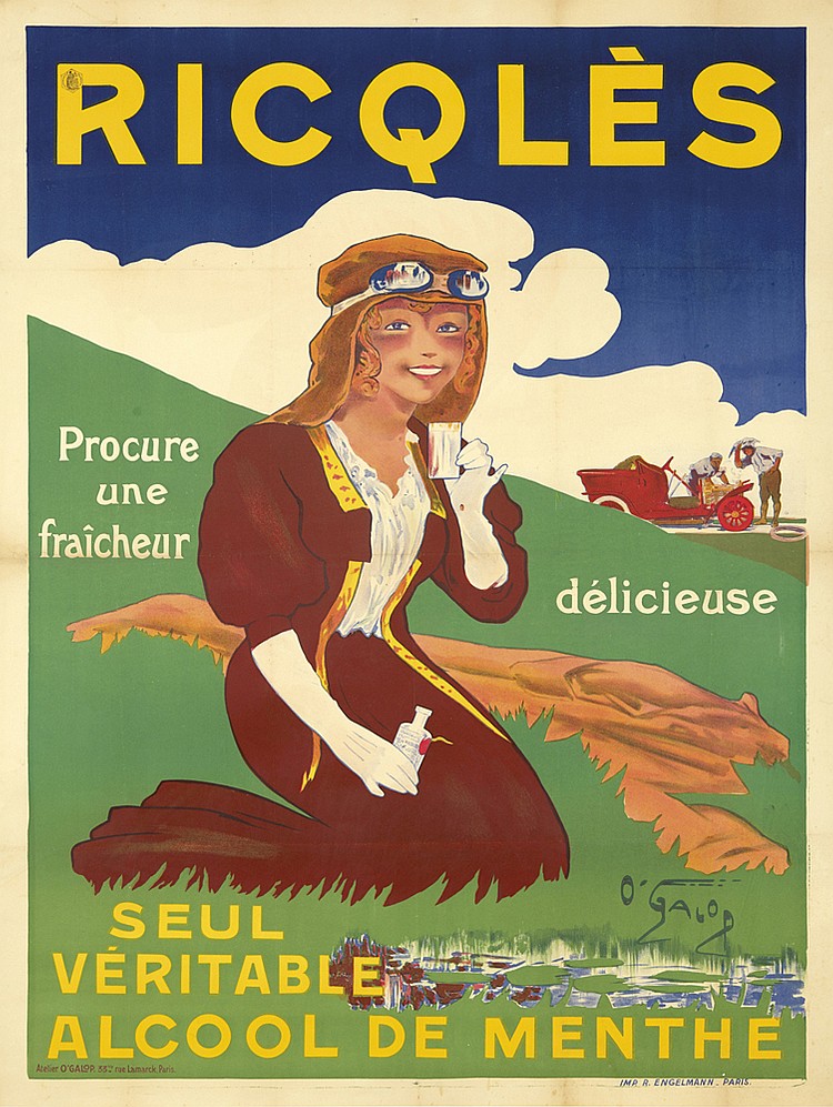 Ricqles Seul Veritable Alcool de Menthe, woman in brown