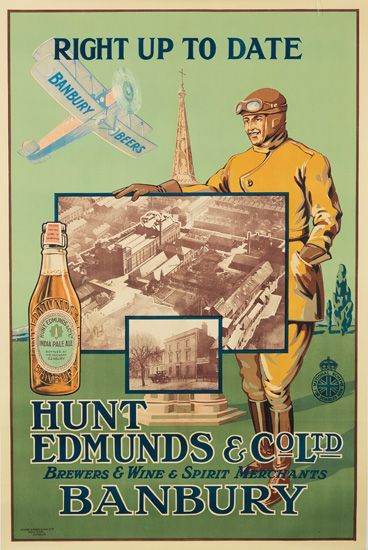 Right up to Date, Hunt Edmunds and Co Ltd Banbury, green poster