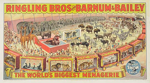 Ringling Bros and Barnum and Bailey The World’s Bigest Menagerie, circus cars