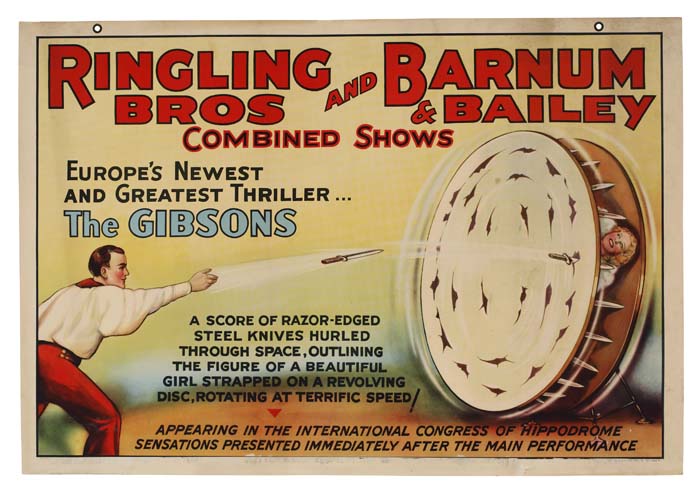 Ringling Bros and Barnum and Bailey Combined Shows, The Gibsons, man throws knives