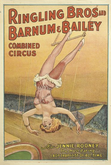 Ringling Bros and Barnum and Bailey, Miss Jennie Rooney, woman acrobat