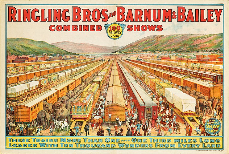 Ringling Bros and Barnum and Bailey Combined Shows, 100 Railway Cars