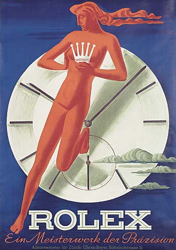 Rolex, clock, nude woman