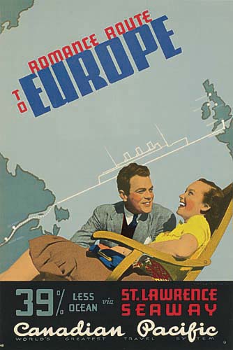 Romance Route to Europe, Canadian Pacific, couple
