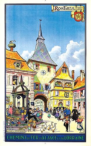 Rosheim, Chemins de Fer, village street