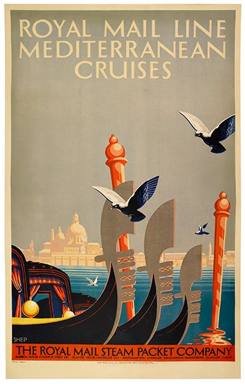 Royal Mail Line Mediterranean Cruises, birds