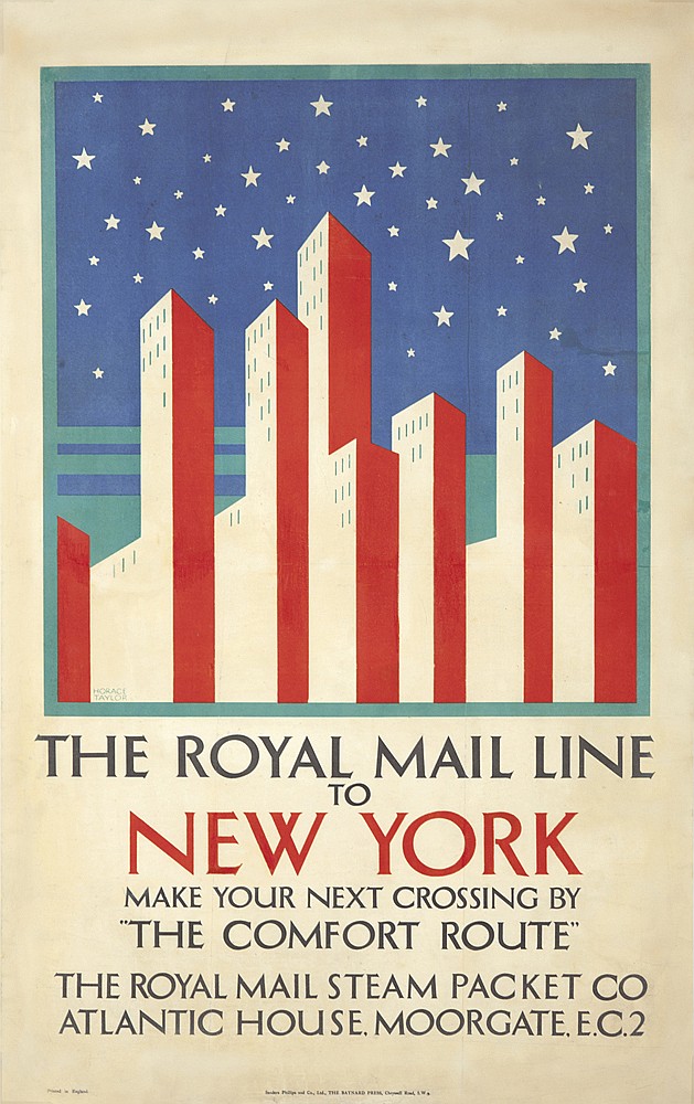 The Royal Mail Line to New York, skyscrapers