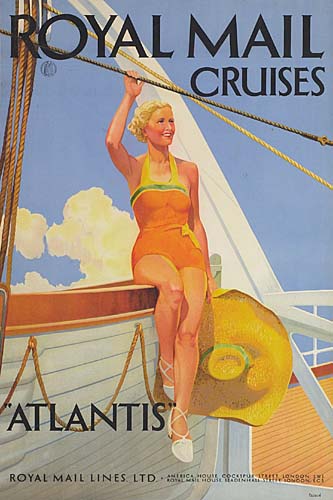Royal Mail Cruises Atlantis, woman in yellow