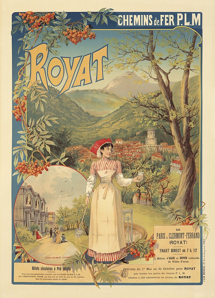 Royat Chemins de Fer PLM, woman in white