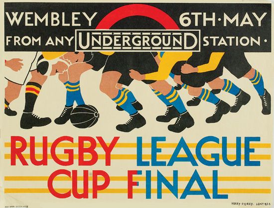Rugby League Cup Final, men play rugby