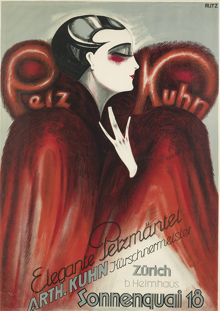 Elegante Pelzmantel, red cloaks